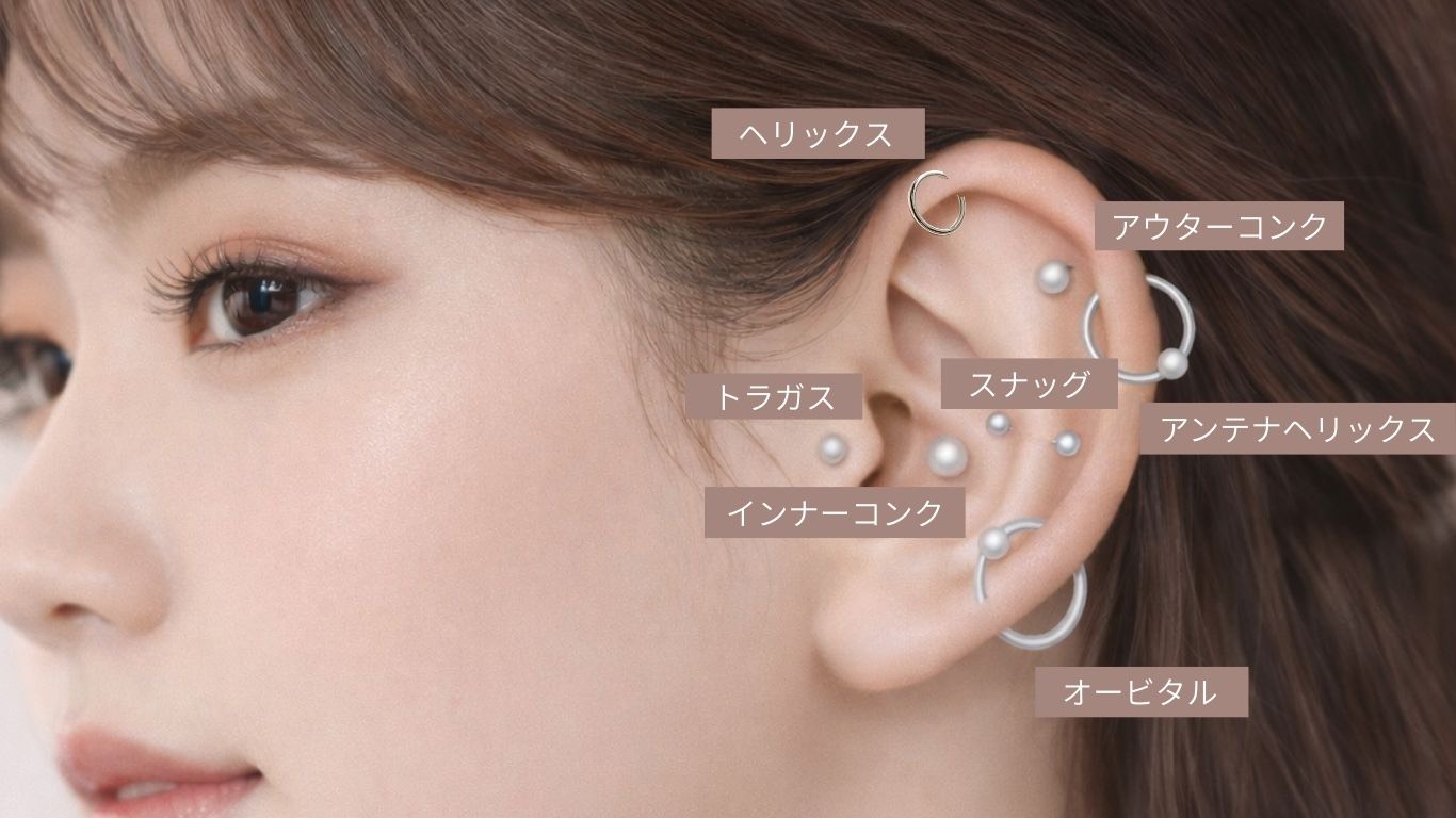 軟骨ピアスの種類